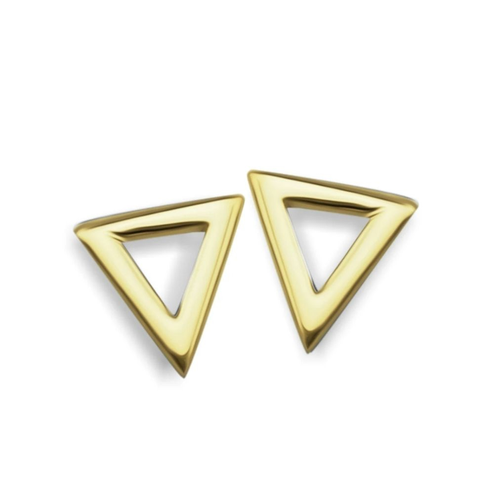 JWLS4U | Earrings Triangle Gold
